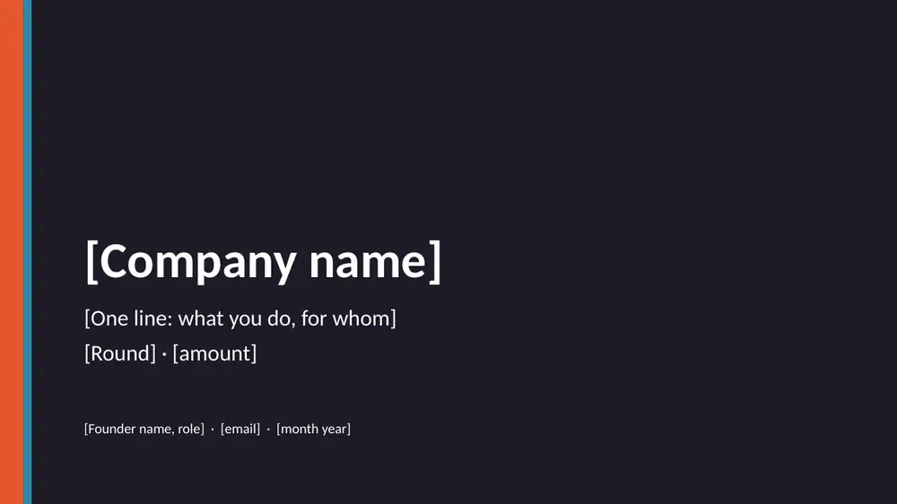 Seed Pitch Deck Template, slide 1 preview